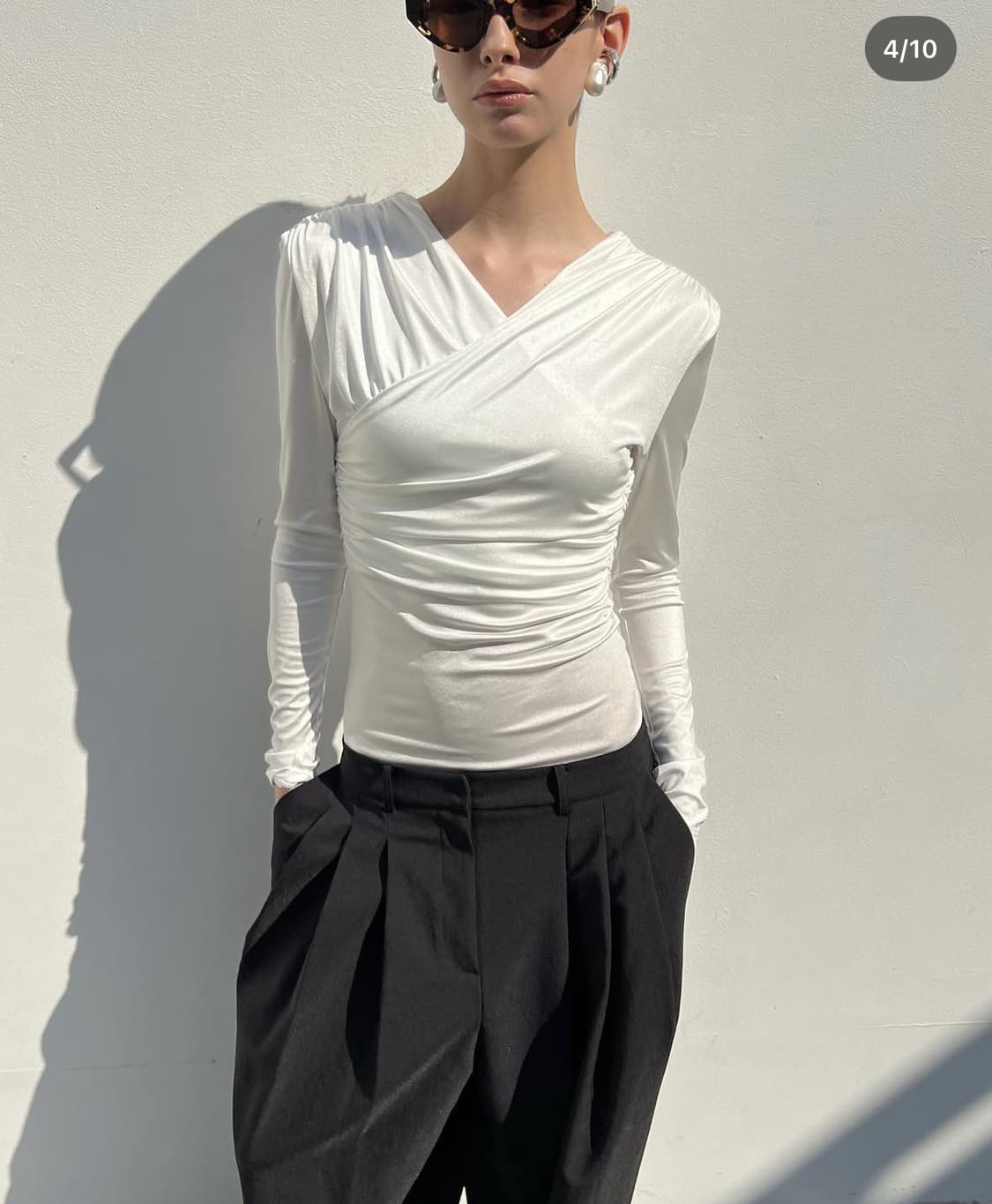 드래곤블루스 새틴저지탑 - 아이보리, 실버 상품이미지3