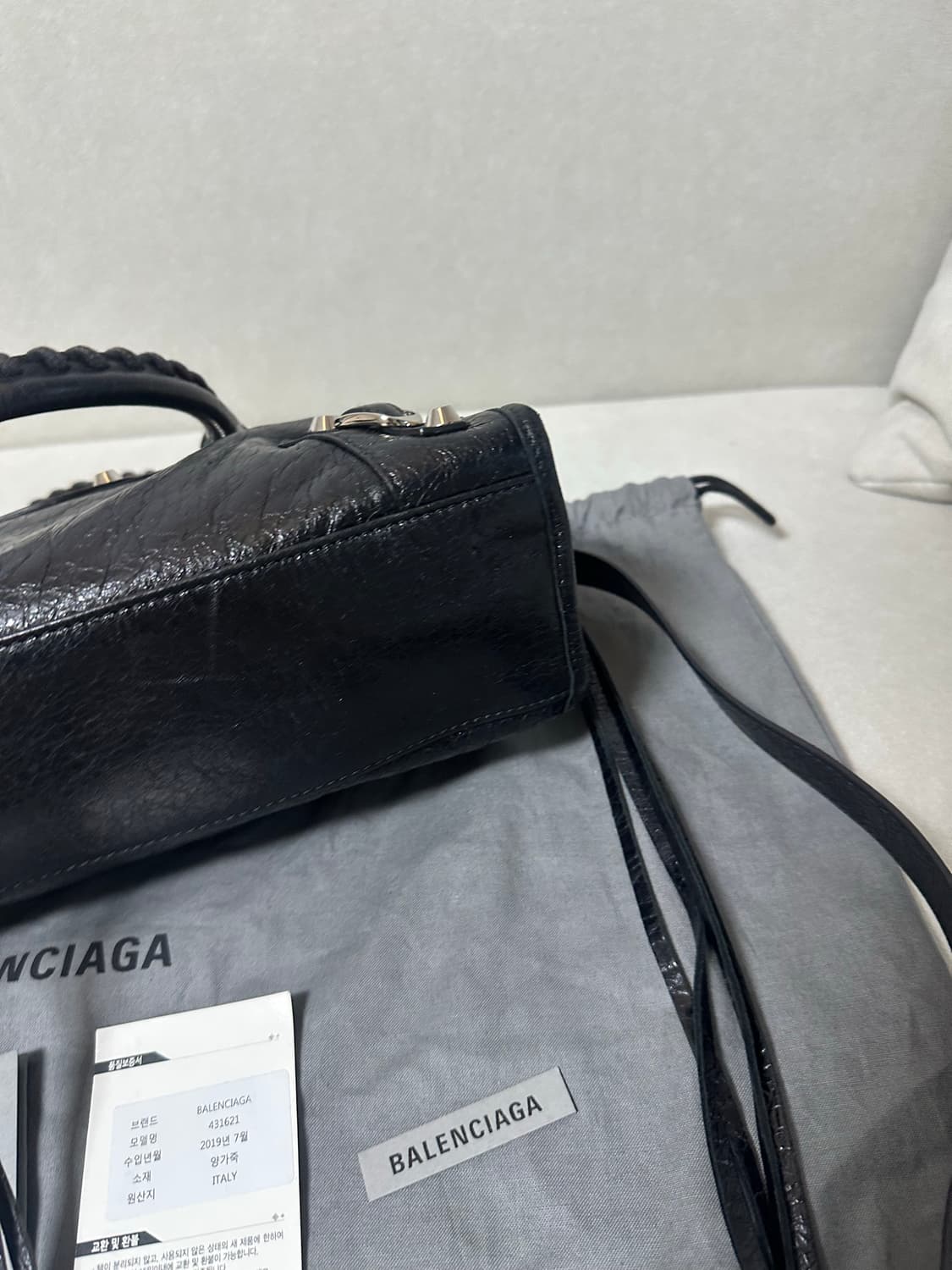 [SA 정품] 발렌시아가 시티 모터백 스몰 블랙 상품이미지5