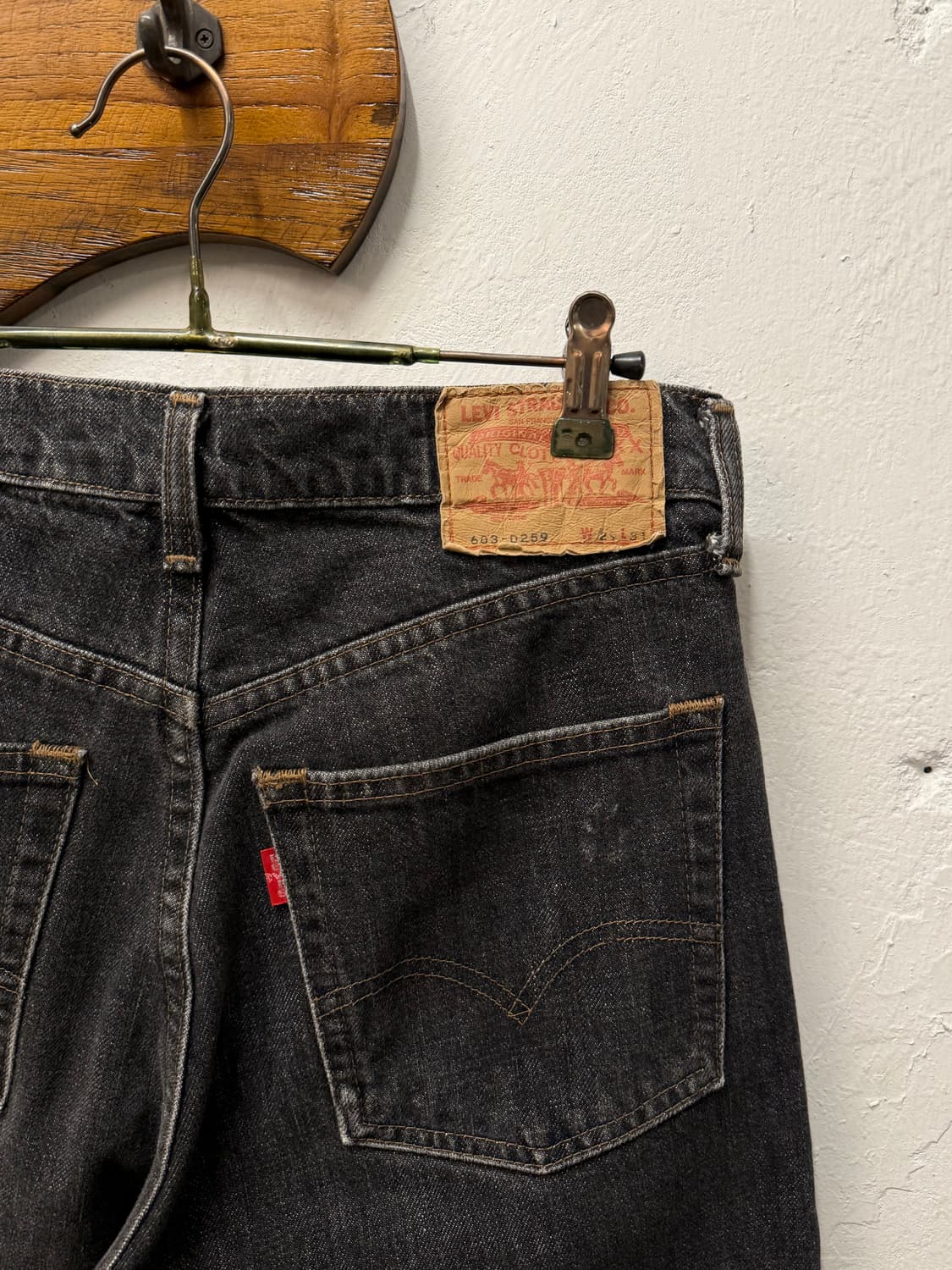 90s Japan Levi's 603 Slim Tapered Black  상품이미지3