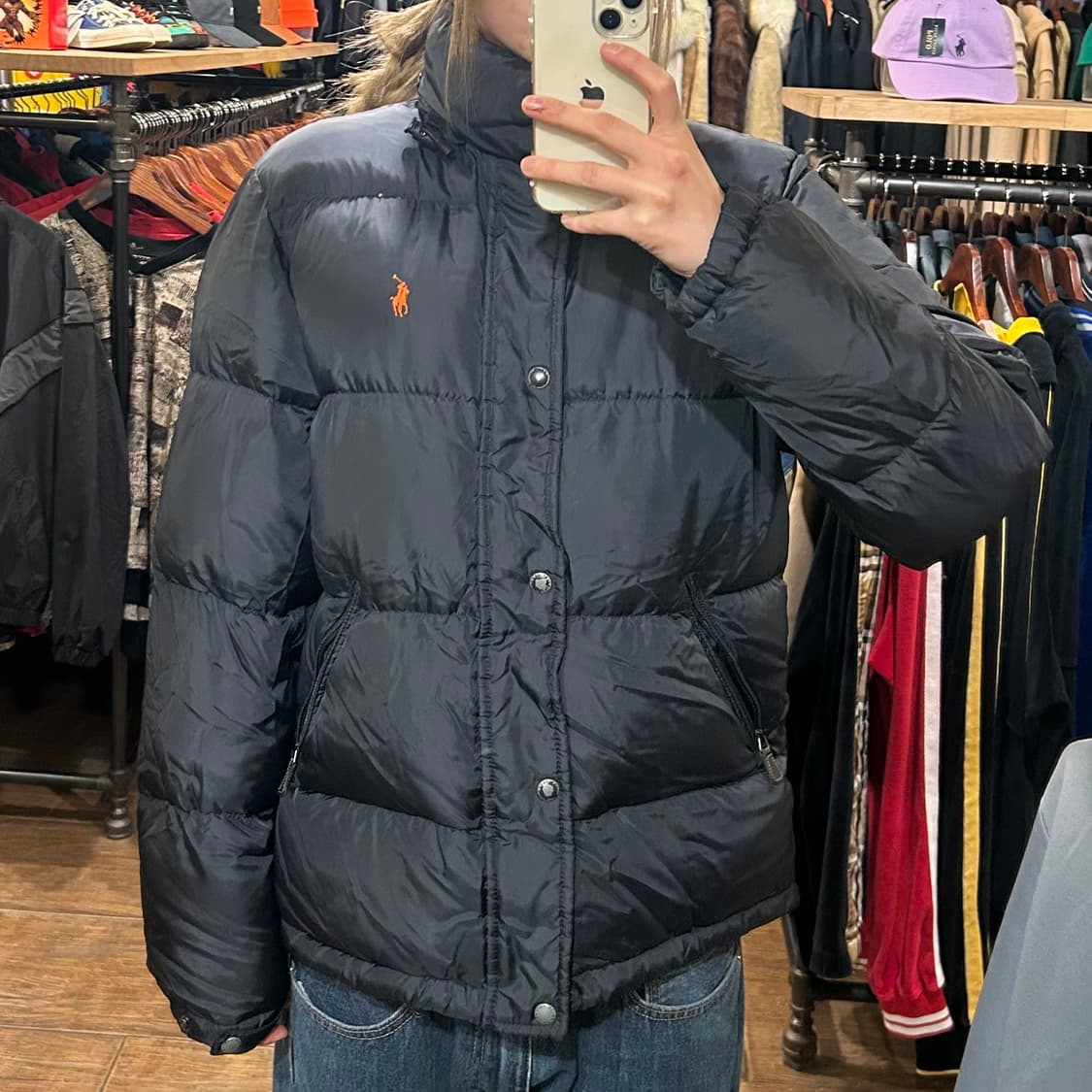 [HI] 폴로 숏 패딩 블랙 상품이미지2