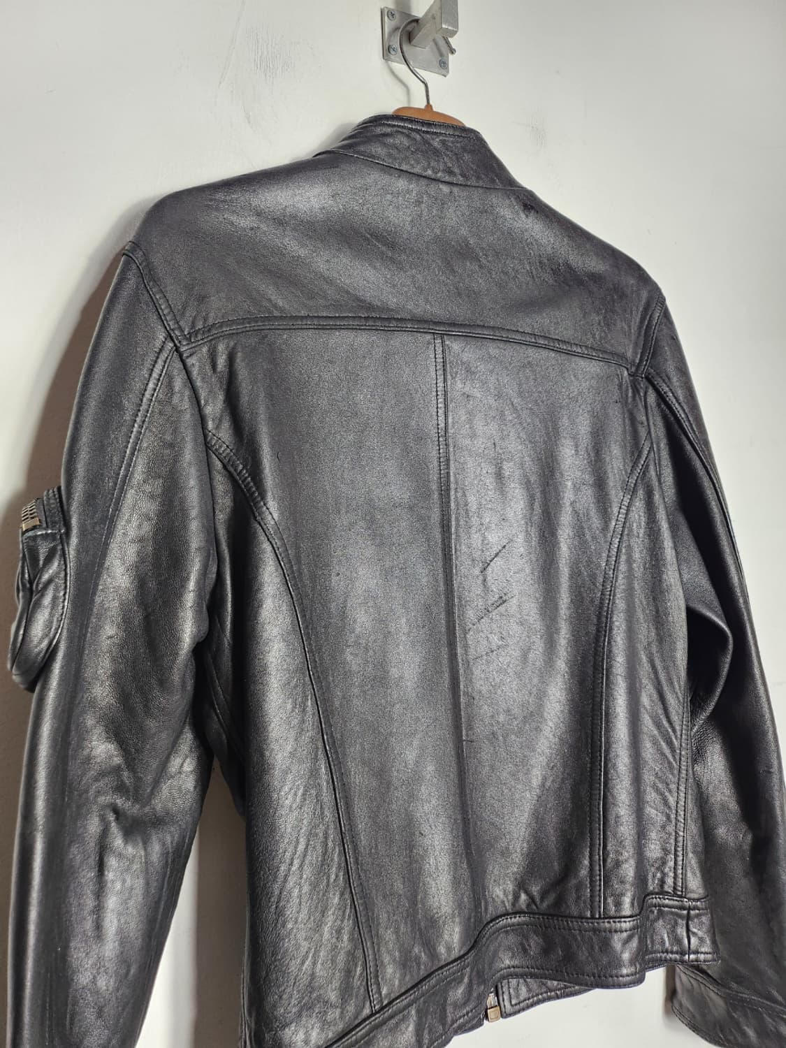 L' homme en Cuir 멀티 포켓 가죽 자켓 상품이미지7