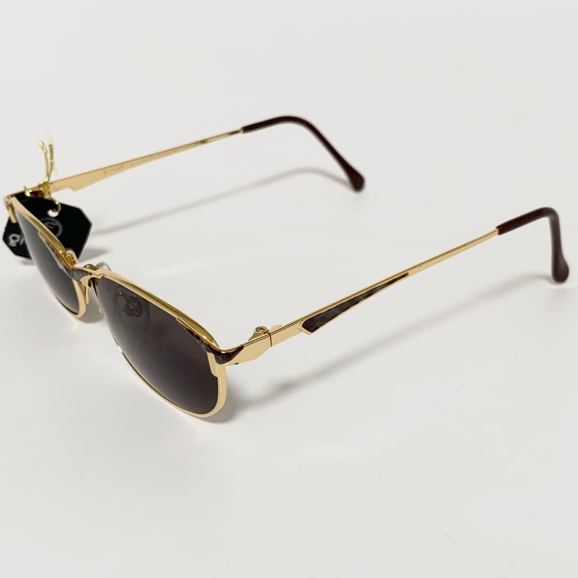 837 데드스탁 픽키 빈티지 남녀공용 민트브라운 메탈 선글라스 골드 상품이미지5