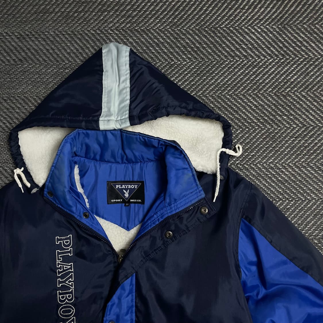 90s 플레이보이 빅로고 벤치코트 돕바 롱 점퍼y 5344 상품이미지4