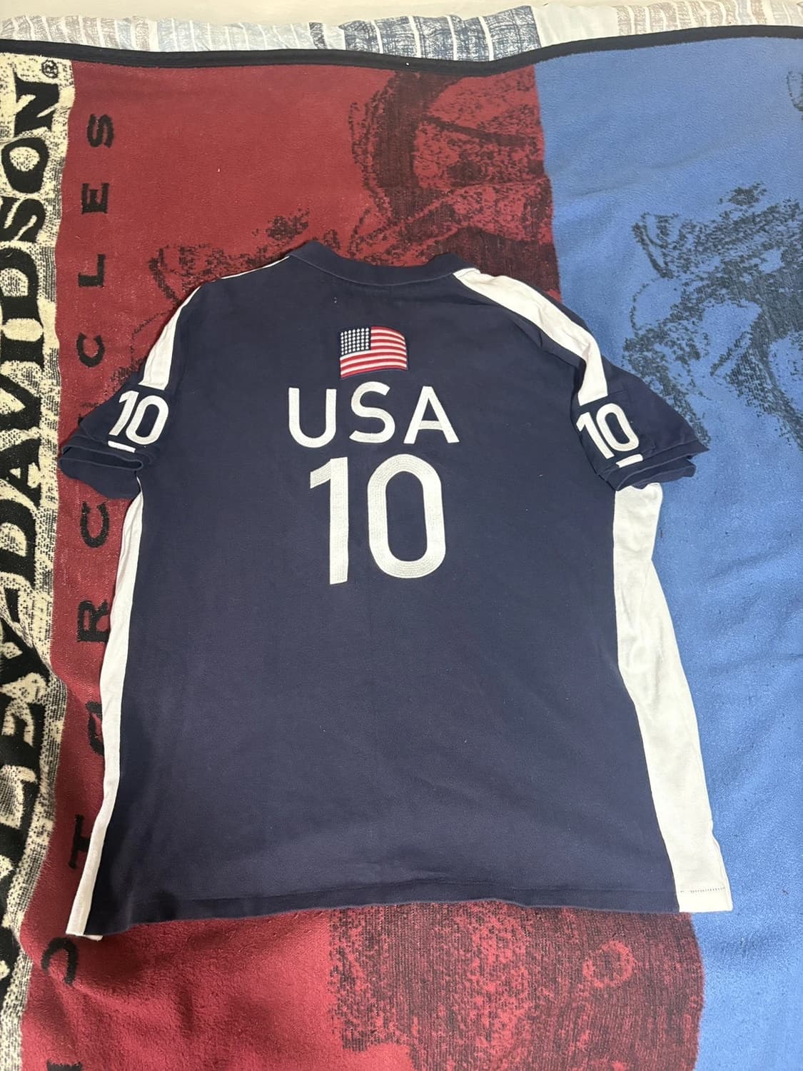 90s 폴로 랄프로렌 USA 럭비 빅로고 카라티 상품이미지3