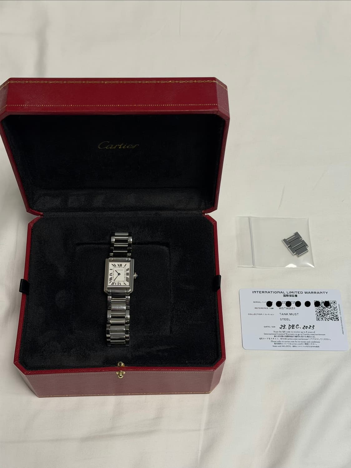 [정품] 까르띠에 탱크 머스트 스틸 스몰 (23.12.23 구매) 상품이미지1