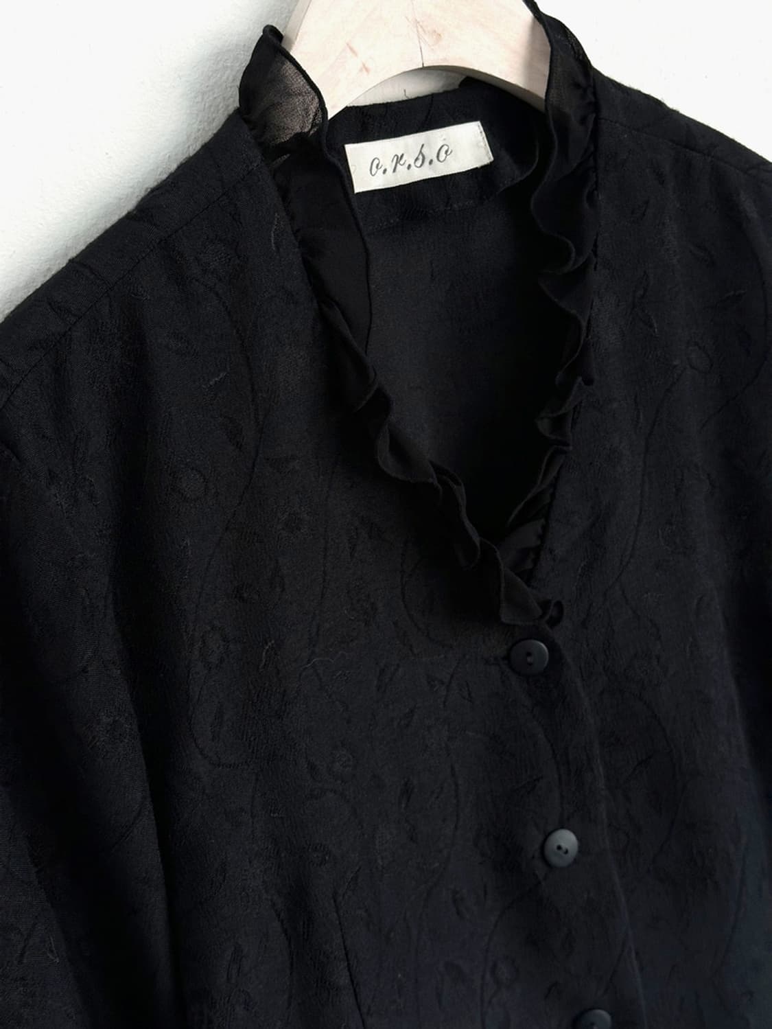 Rayon blended 3/4 sleeve blous 상품이미지3