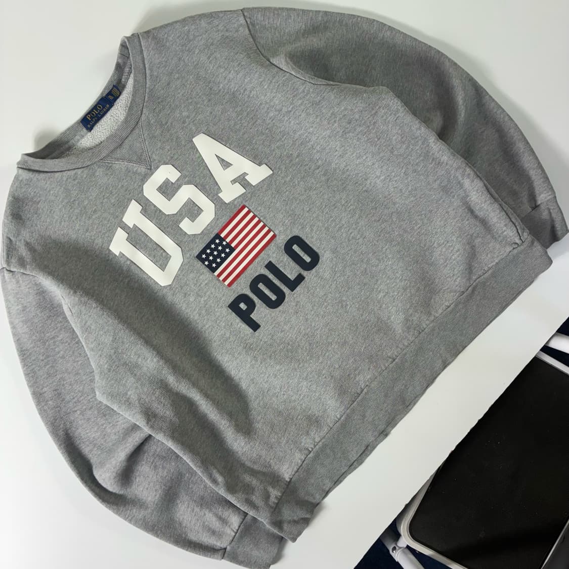 Polo  폴로 랄프로렌 90,s usa 성조기 스펠아웃 맨투맨  상품이미지1