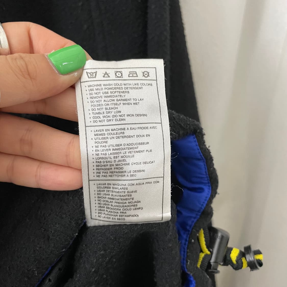 나이키 블랙 블루 배색 후리스 반집업 상품이미지8