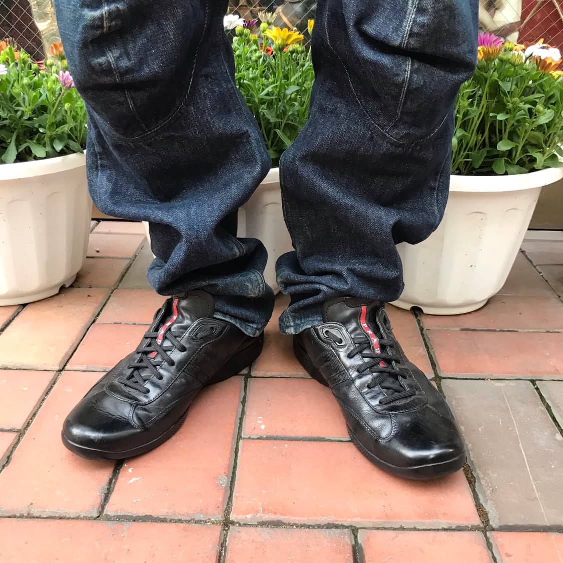 프라다 스포츠 리네아로사 레더 스니커즈 상품이미지7