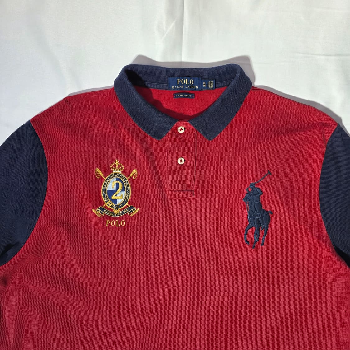 [XL]폴로랄프로렌 커스텀 슬림핏 빅포니 카라 반팔 티셔츠 상품이미지3