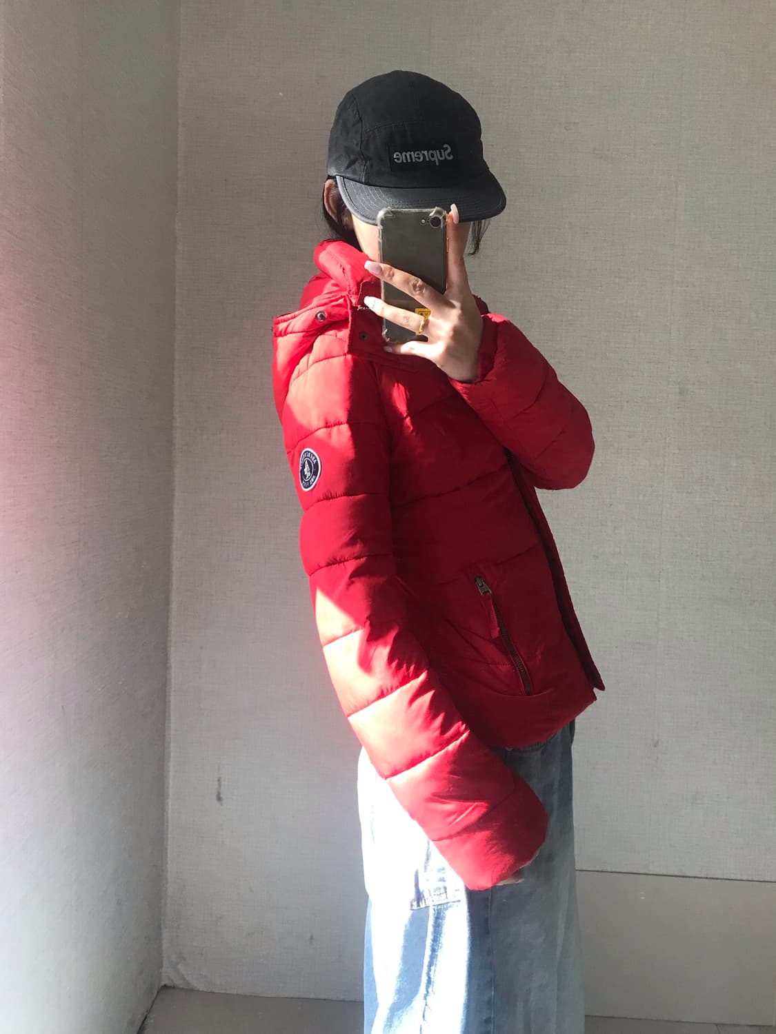 아베크롬비 레드 패딩 상품이미지3