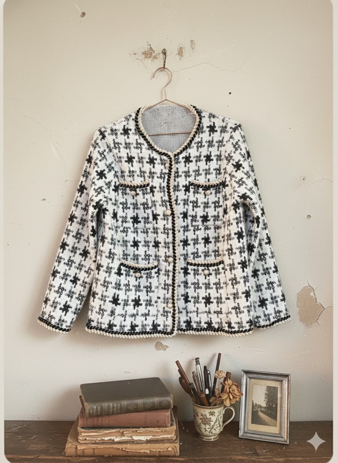  하운즈투스 트위드 체크 자켓 상품이미지1