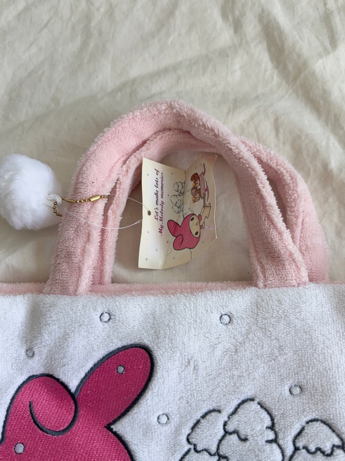 산리오 마이멜로디 딸기우유 퍼 토드백 상품이미지3