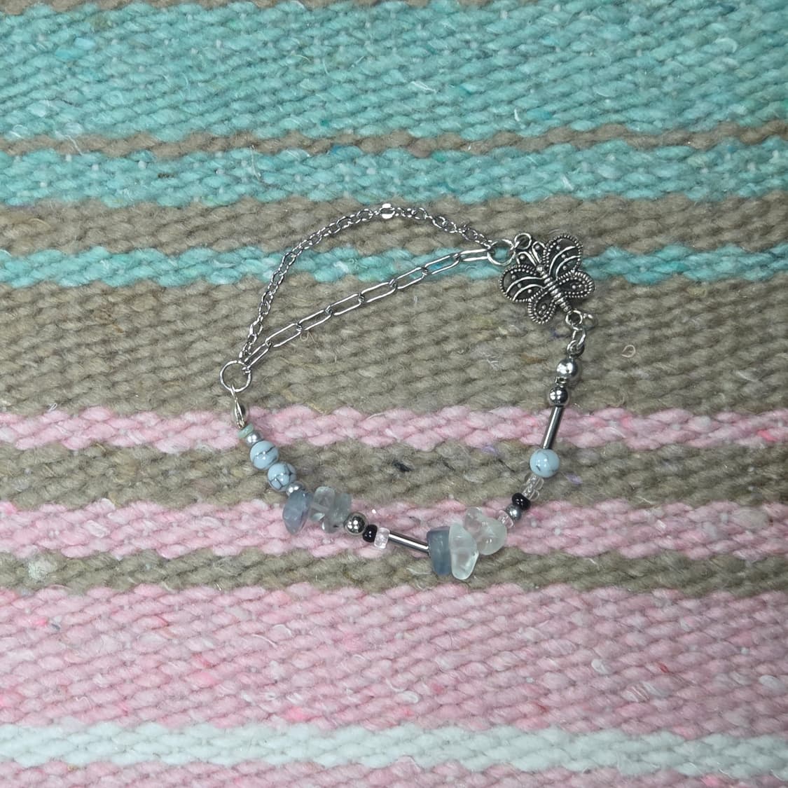 나비 체인 비즈팔찌 상품이미지1