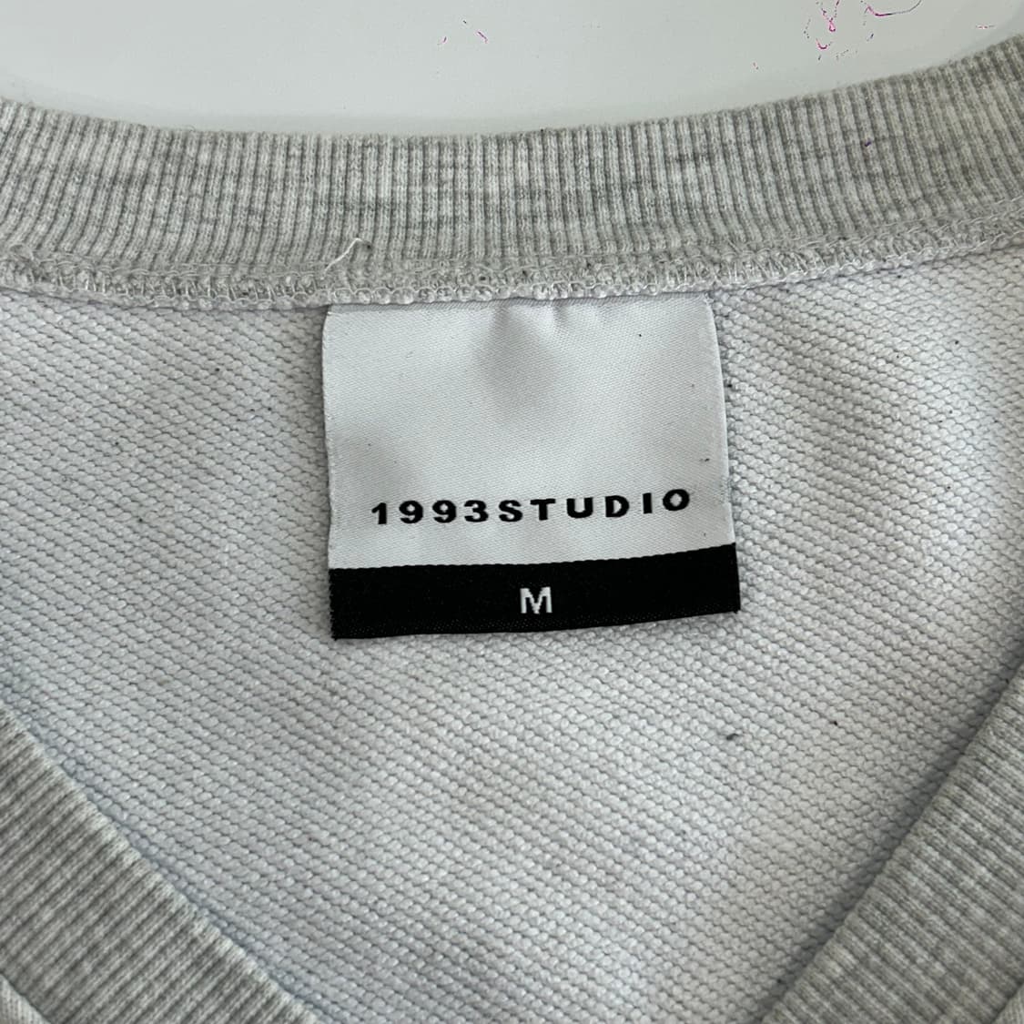 1993 studio 블록코어 멜란지 브이넥 맨투맨 상품이미지5