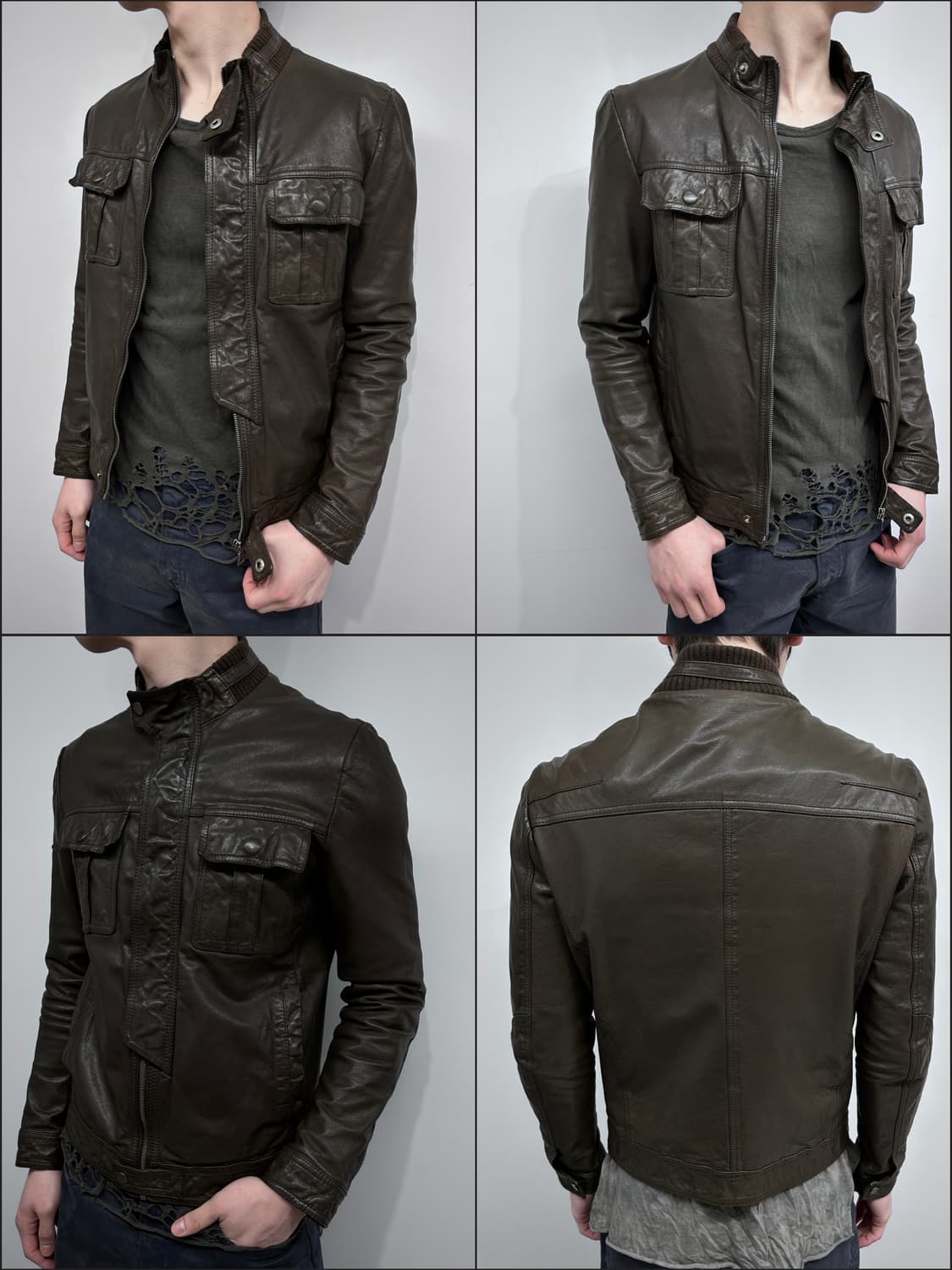 송지오 더블 포켓 램스킨 자켓 상품이미지1