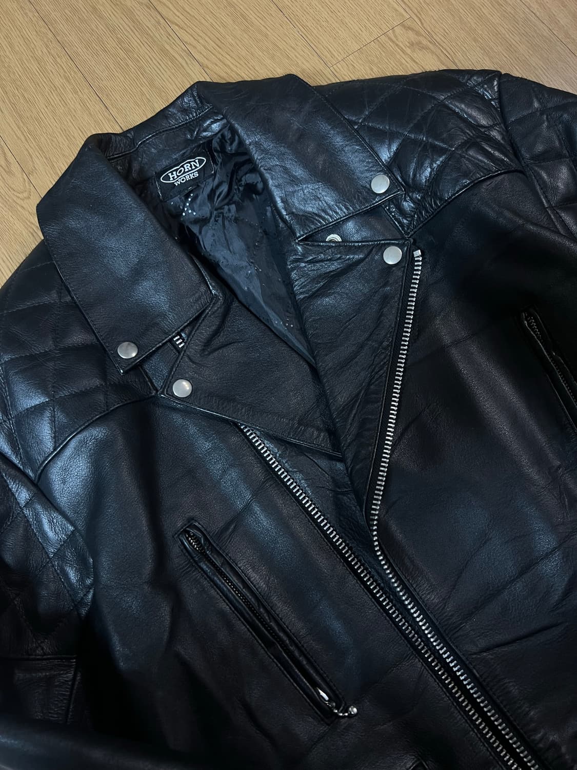 Horn works사 카우하이드 더블라이더 자켓 상품이미지2