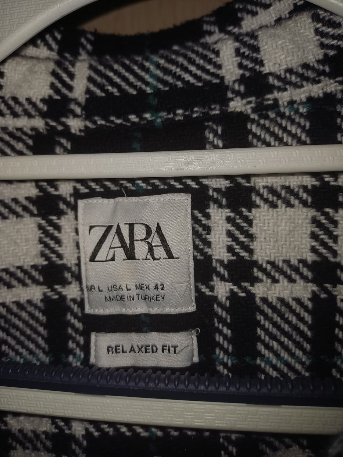 자라 체크 셔츠 자켓 L 상품이미지2