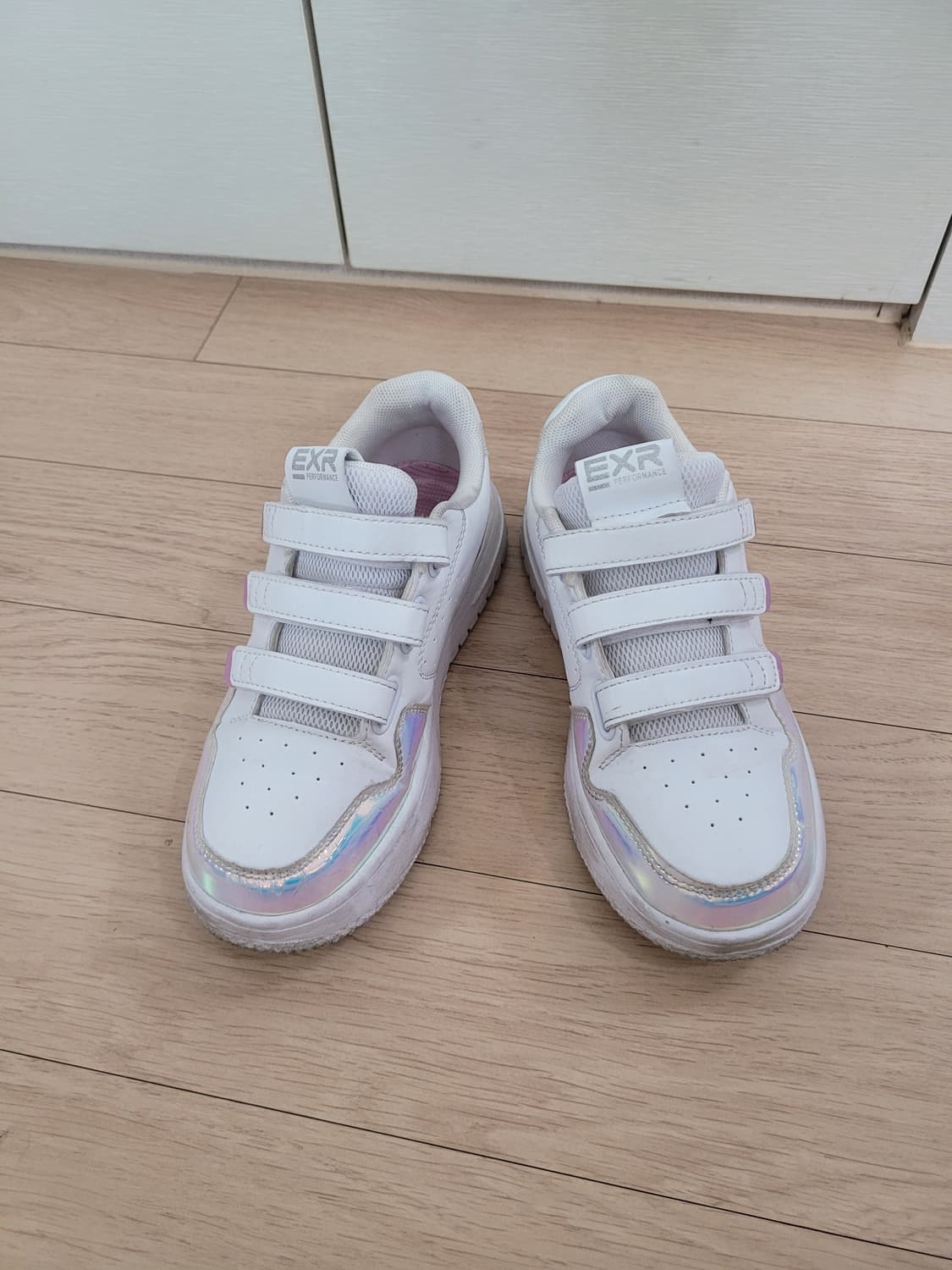 EXR 키즈 벨크로 운동화 220 화이트 상품이미지2
