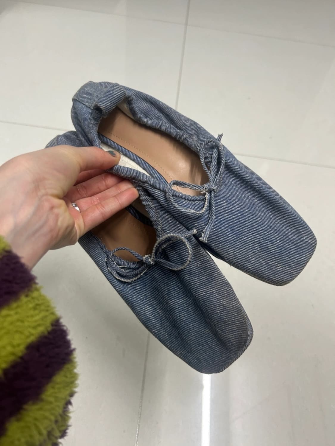 데님 플랫 슈즈 상품이미지3