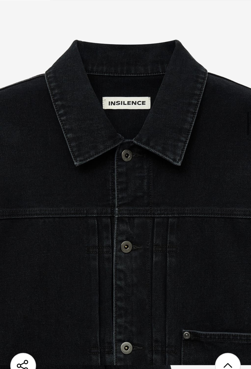 (M) 인사일런스 TYPE-1 데님 자켓 WASHED BLACK 판매 상품이미지8