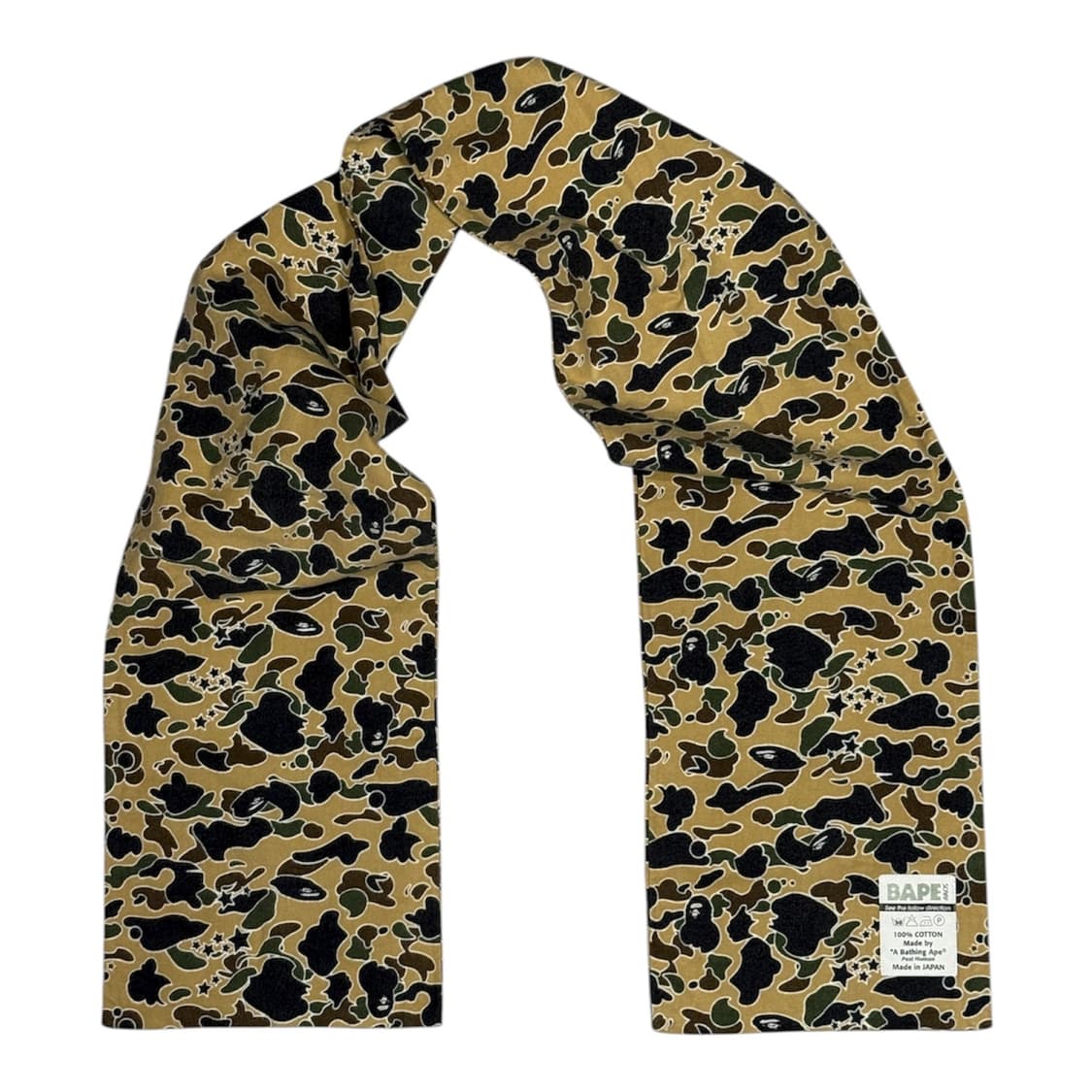 니고 시절 진짜 베이프 아카이브 카모 패턴 대형 목도리 머플러 스카프 상품이미지1