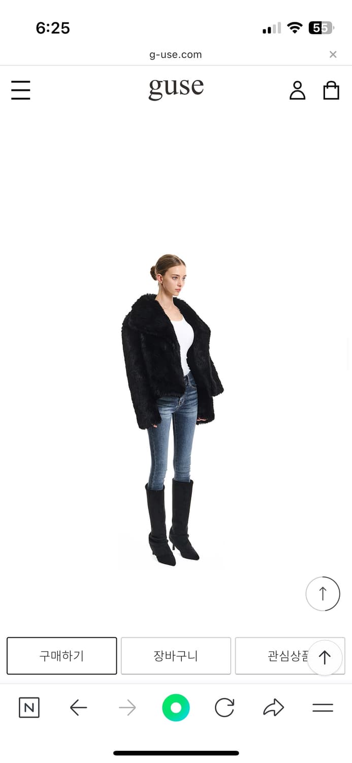 구즈 페이크퍼 15 블랙 상품이미지2