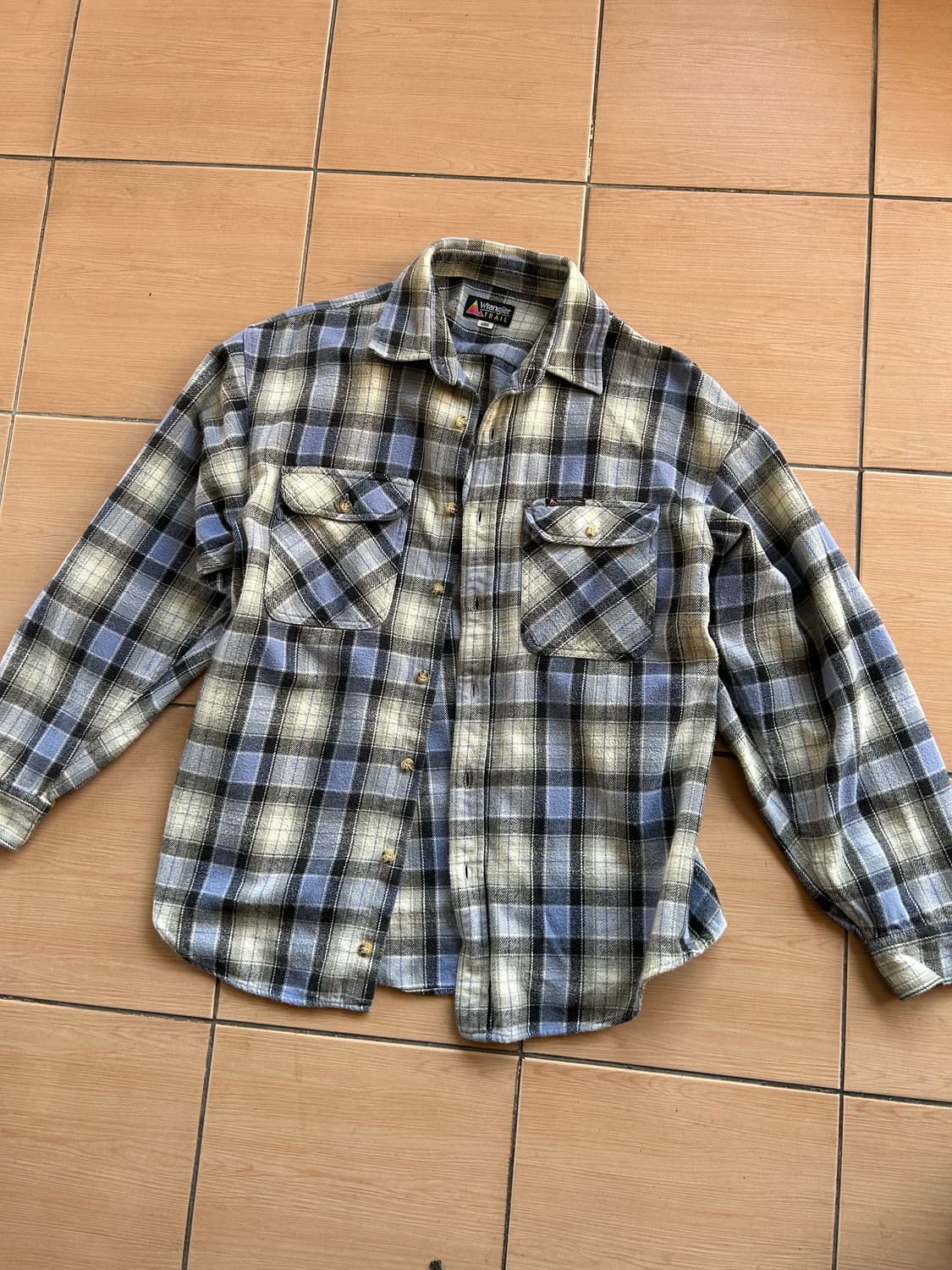 90‘s 랭글러 플란넬 체크셔츠 상품이미지2
