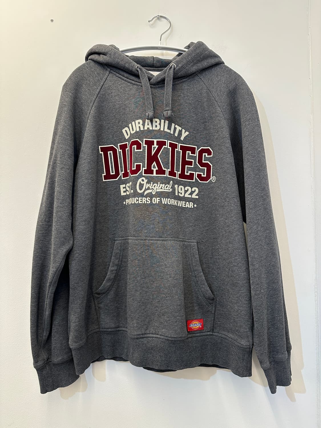 M) 디키즈 챠콜 그레이 기모 후드티 상품이미지1
