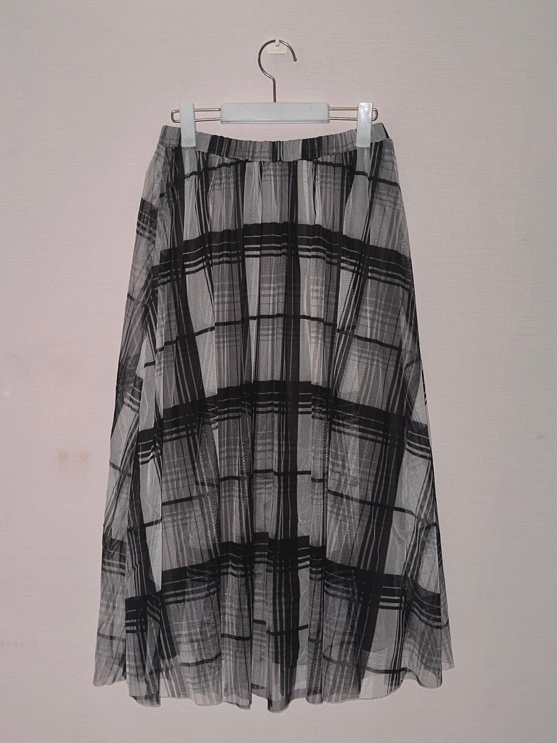 빈티지 체크 샤 스커트 상품이미지1