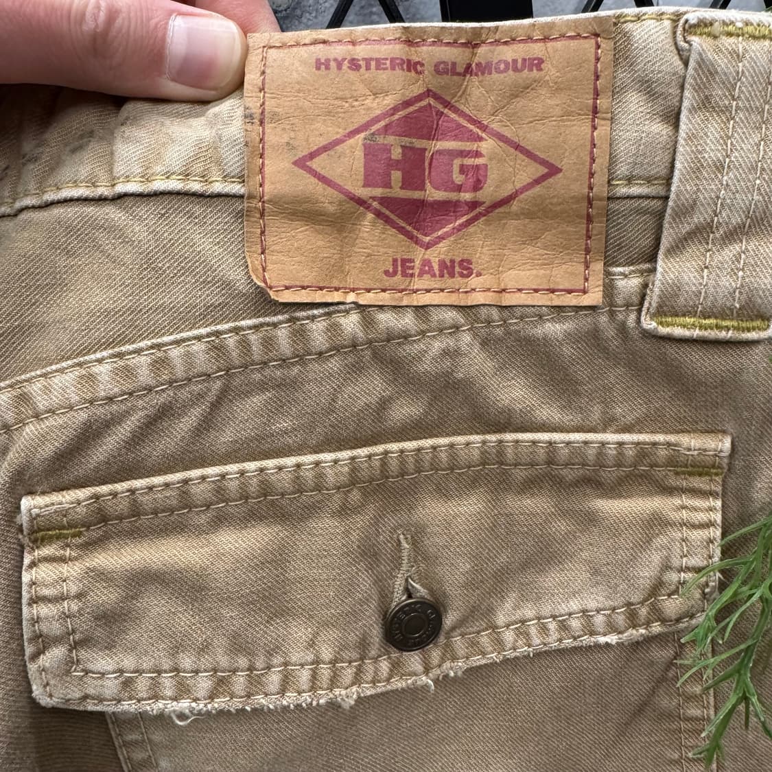 00s 히스테릭 글래머 코튼 부시 팬츠 전면 포켓 포인트 베이지 상품이미지6