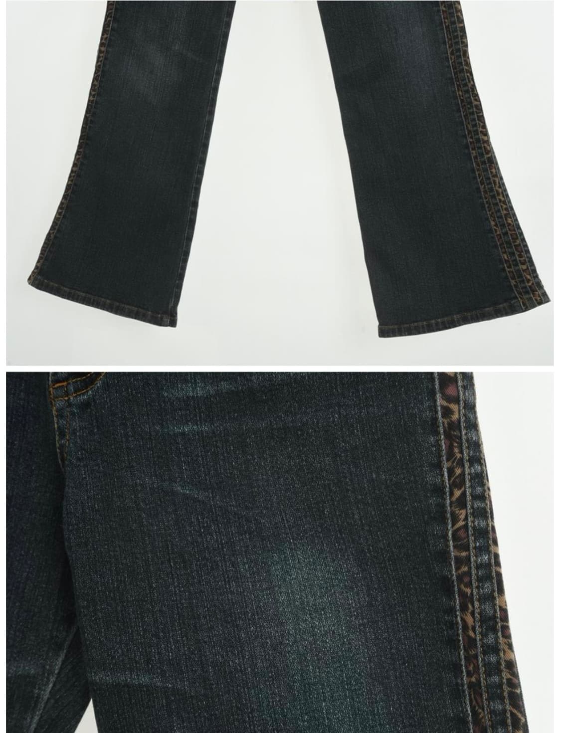 레오파드 부츠컷 데님 상품이미지1