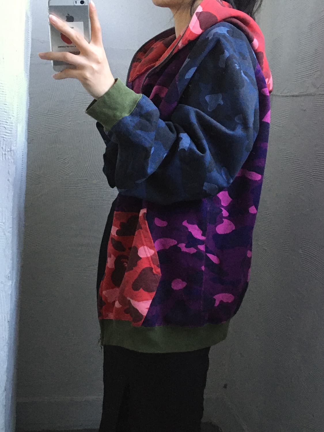 Bape 베이프 멀티컬러 크레이지 카모 풀집 후디 상품이미지3