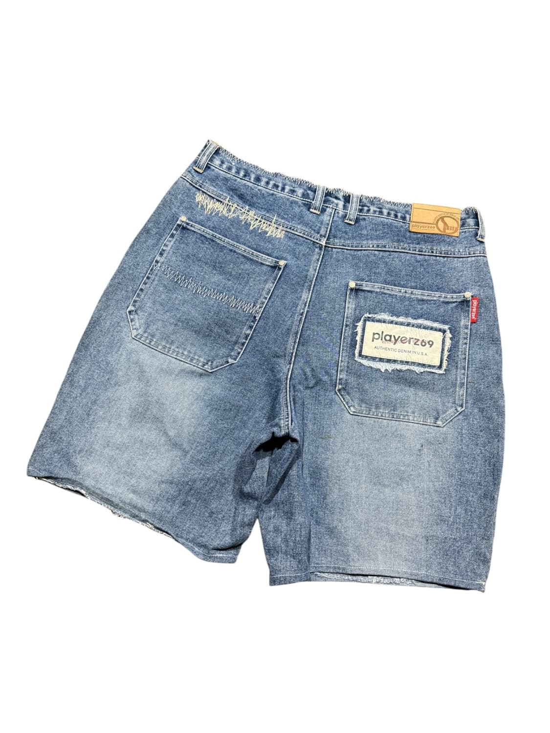 Vintage 빈티지 스티치 디테일 데님 하프팬츠 상품이미지2