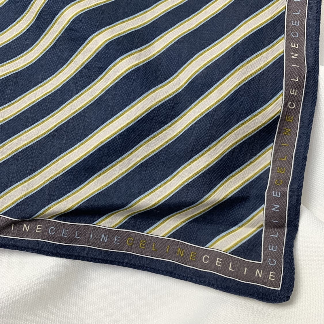 [정품] Celine 셀린느 스트라이프 빈티지 쁘띠스카프 손수건 상품이미지2