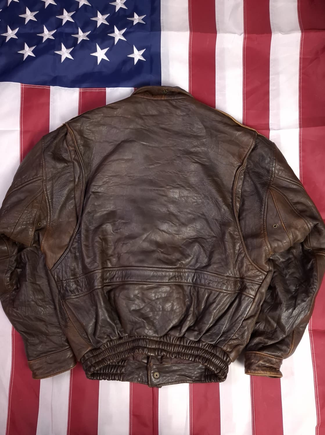 90's 국내산 일본판 빈티지 B-7 리얼레더 항공자켓 상품이미지6
