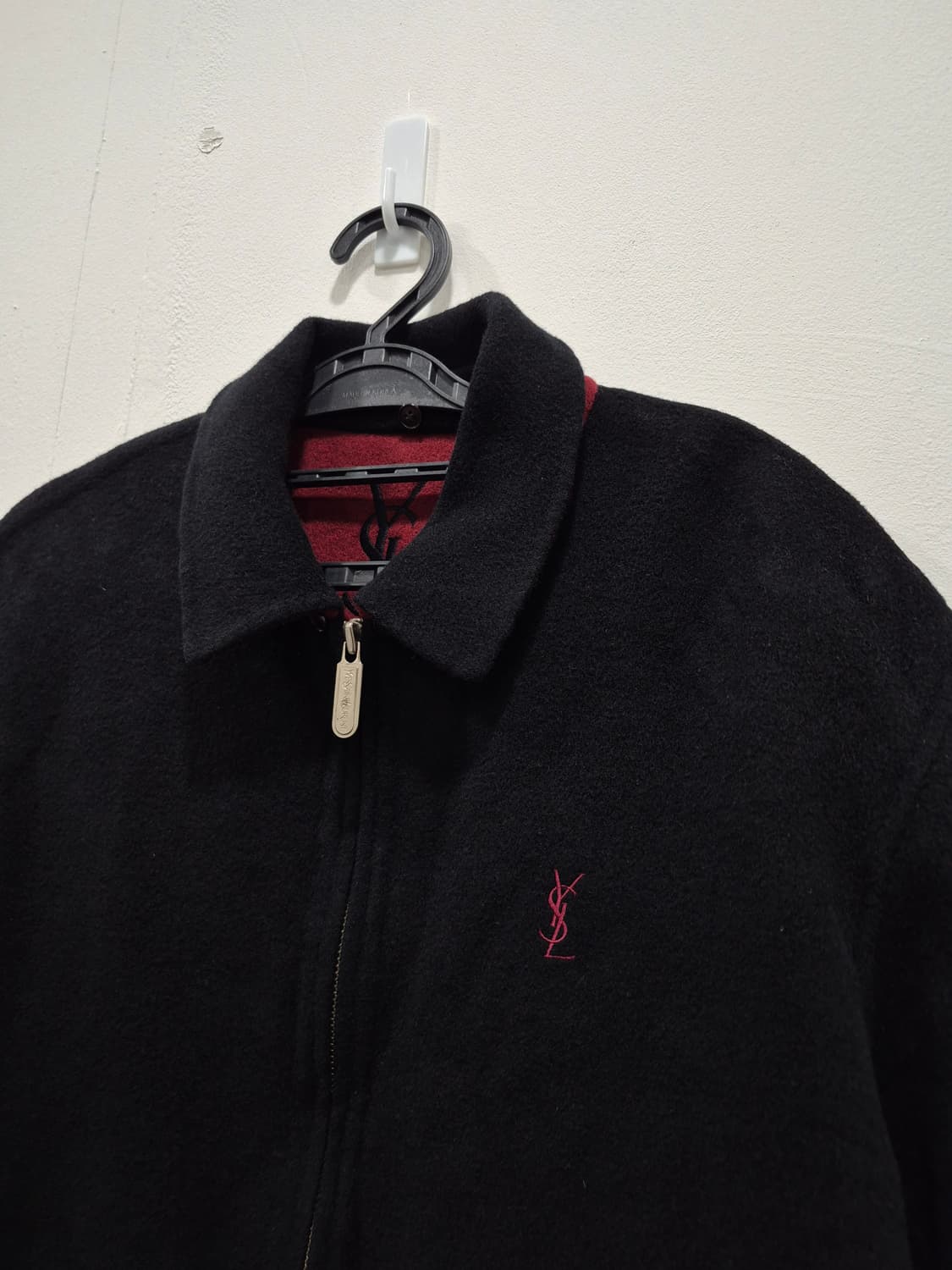 입생로랑 모직 블루종 집업 자켓 남성 95사이즈 (블랙) 상품이미지2