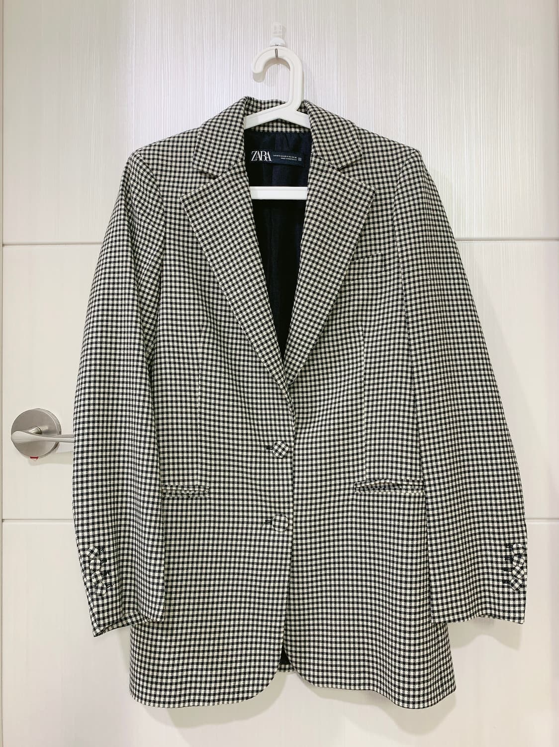 자라 오버핏 하운드 체크 블레이저 상품이미지1