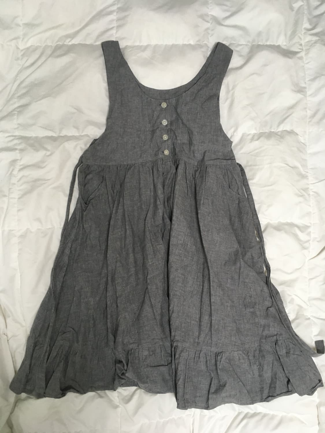 일본빈티지 모리걸 그레이 민소매 슬리브리스 원피스 상품이미지1
