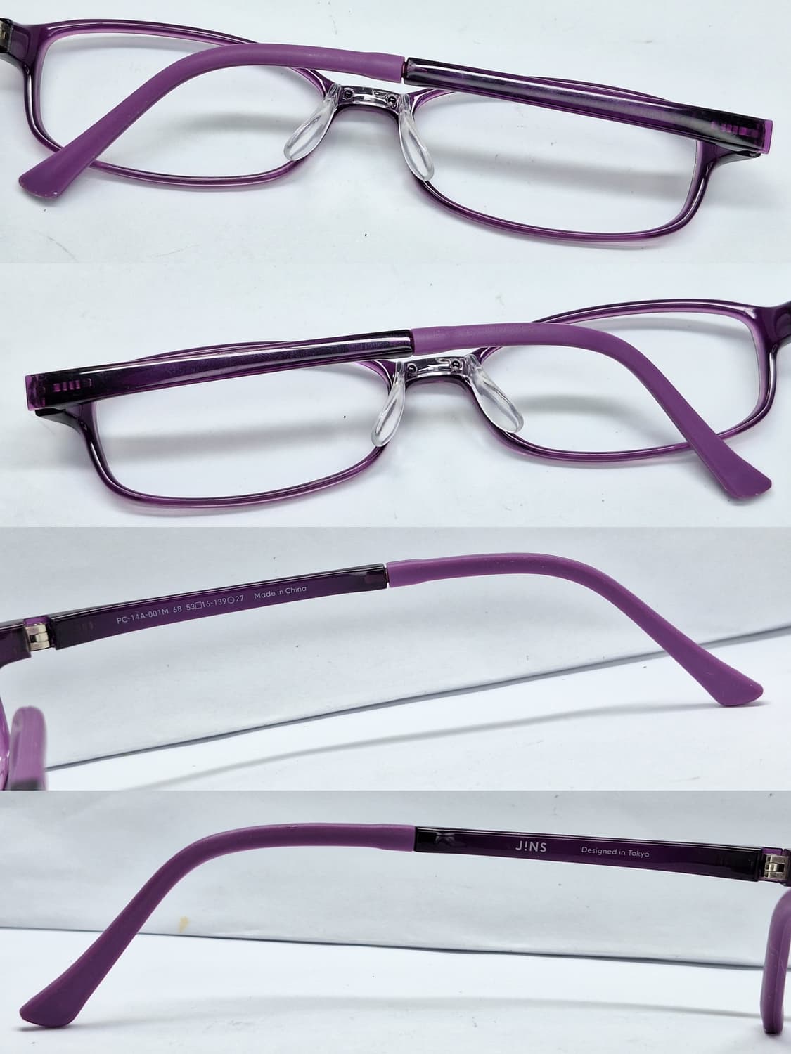 JINS 진스 PC-14A-001M 퍼플 초경량 안경테 53mm/일본 수 상품이미지3