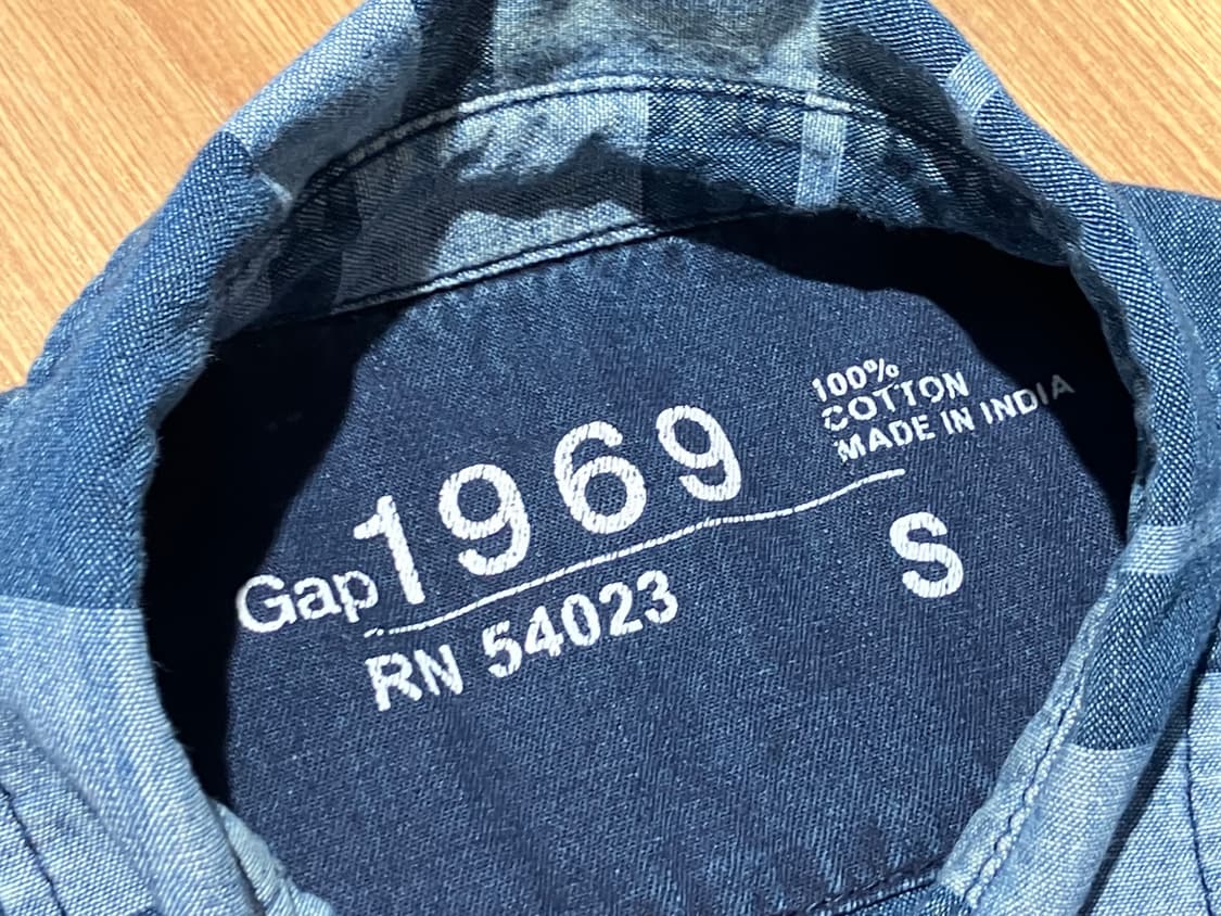 GAP 데님 스트라이프 반팔 셔츠 상품이미지5