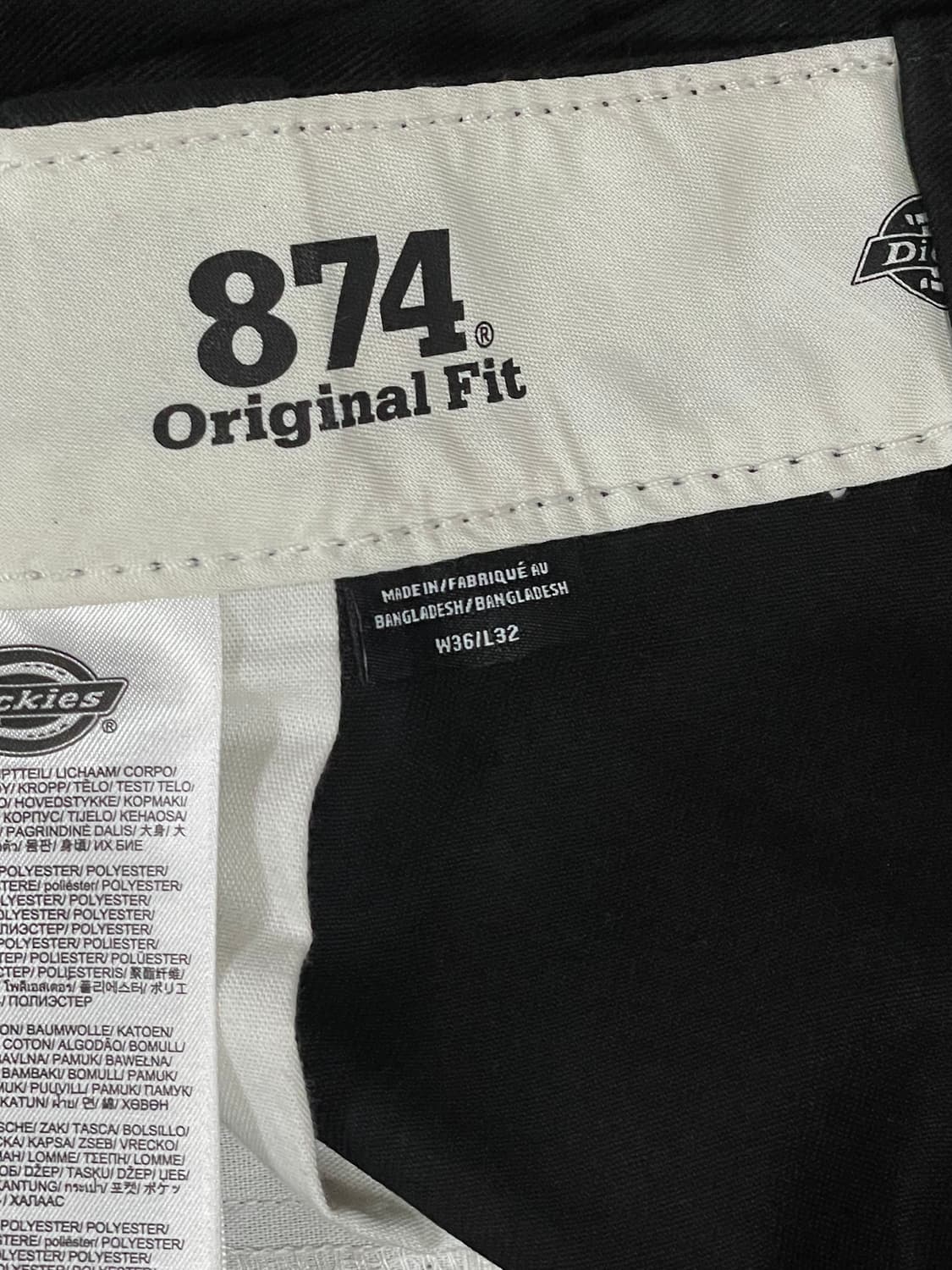 디키즈 874 블랙 36/32 상품이미지3
