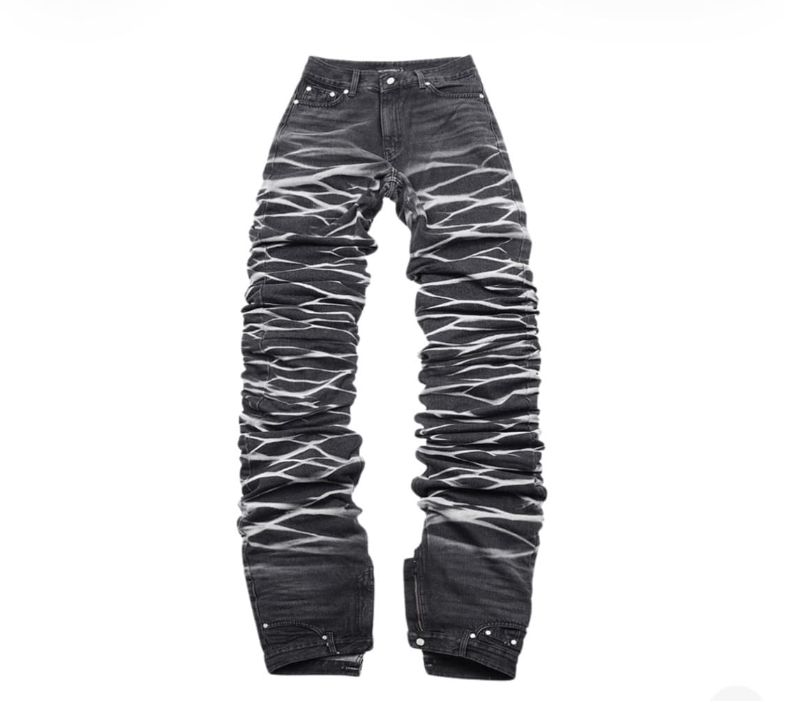 써저리 윤슬 롱 더블 진 블랙 판매 L사이즈 판매 상품이미지1