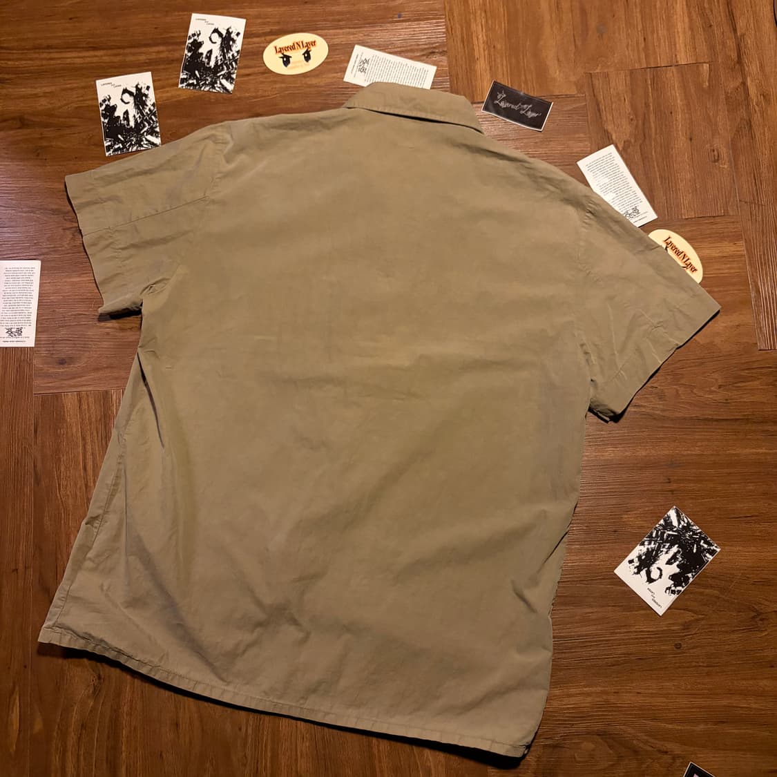 90S CP COMPANY 릴렉스 베이지 집업 하프 셔츠 상품이미지3