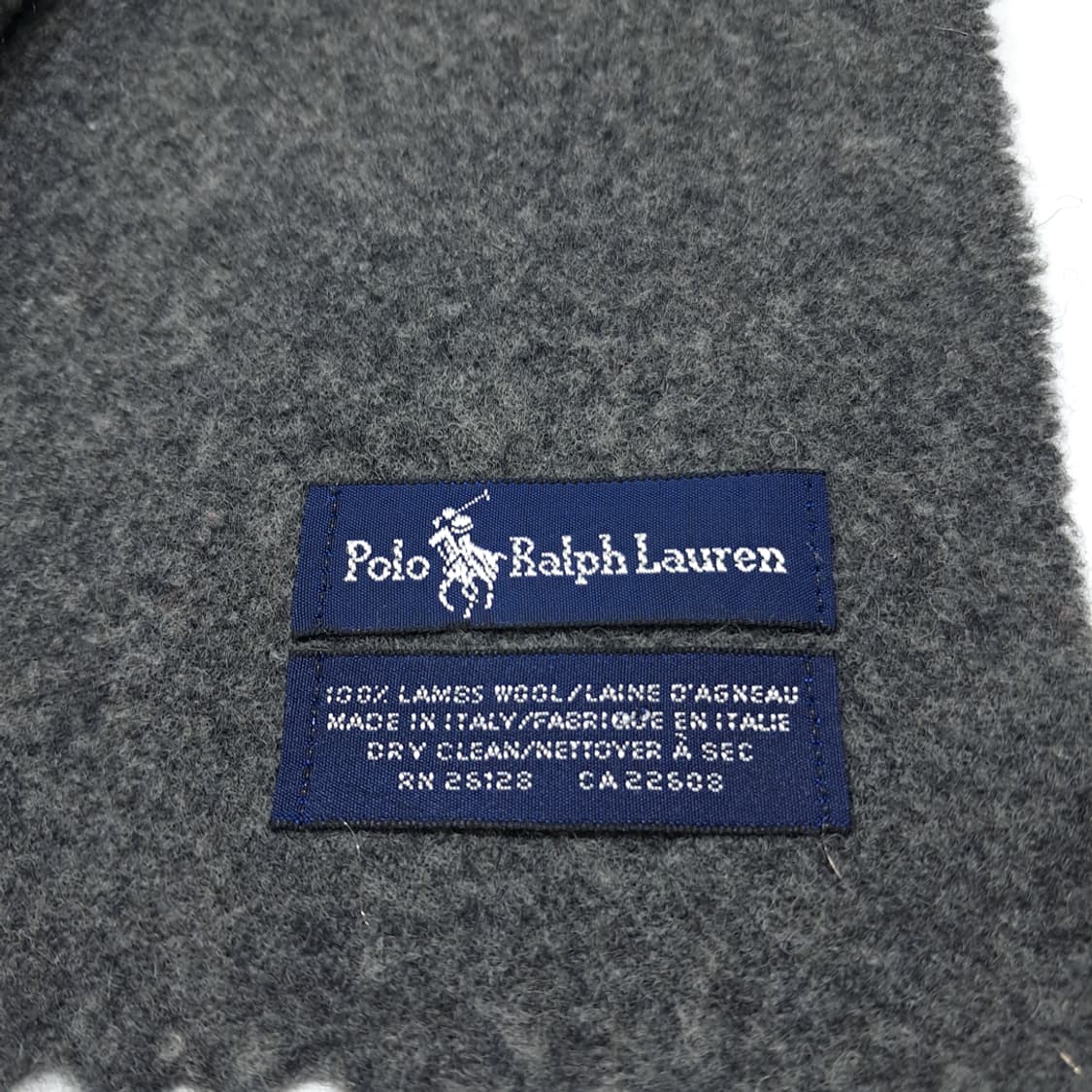 MX506 폴로 00s 이태리판 램스울 빅포니 차콜 머플러 목도리 상품이미지4