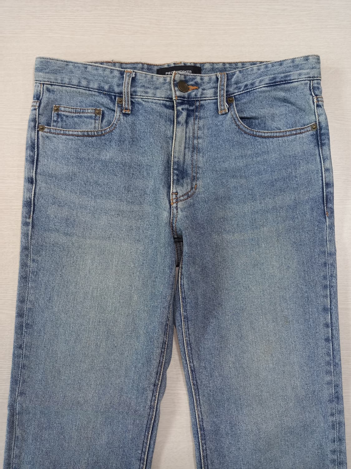 31 PIECE WORKER 워싱 스판 슬림일자진 31-452 상품이미지3