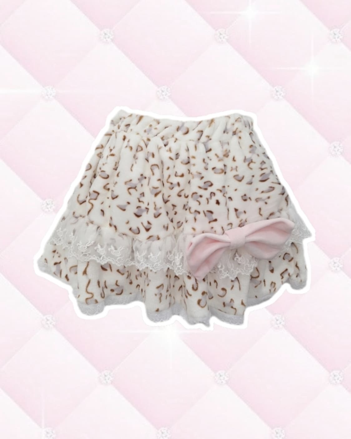 걸스 레오 리본 스커트 갸루 히메갸루 라떼갸루 오네갸루 y2k 상품이미지1