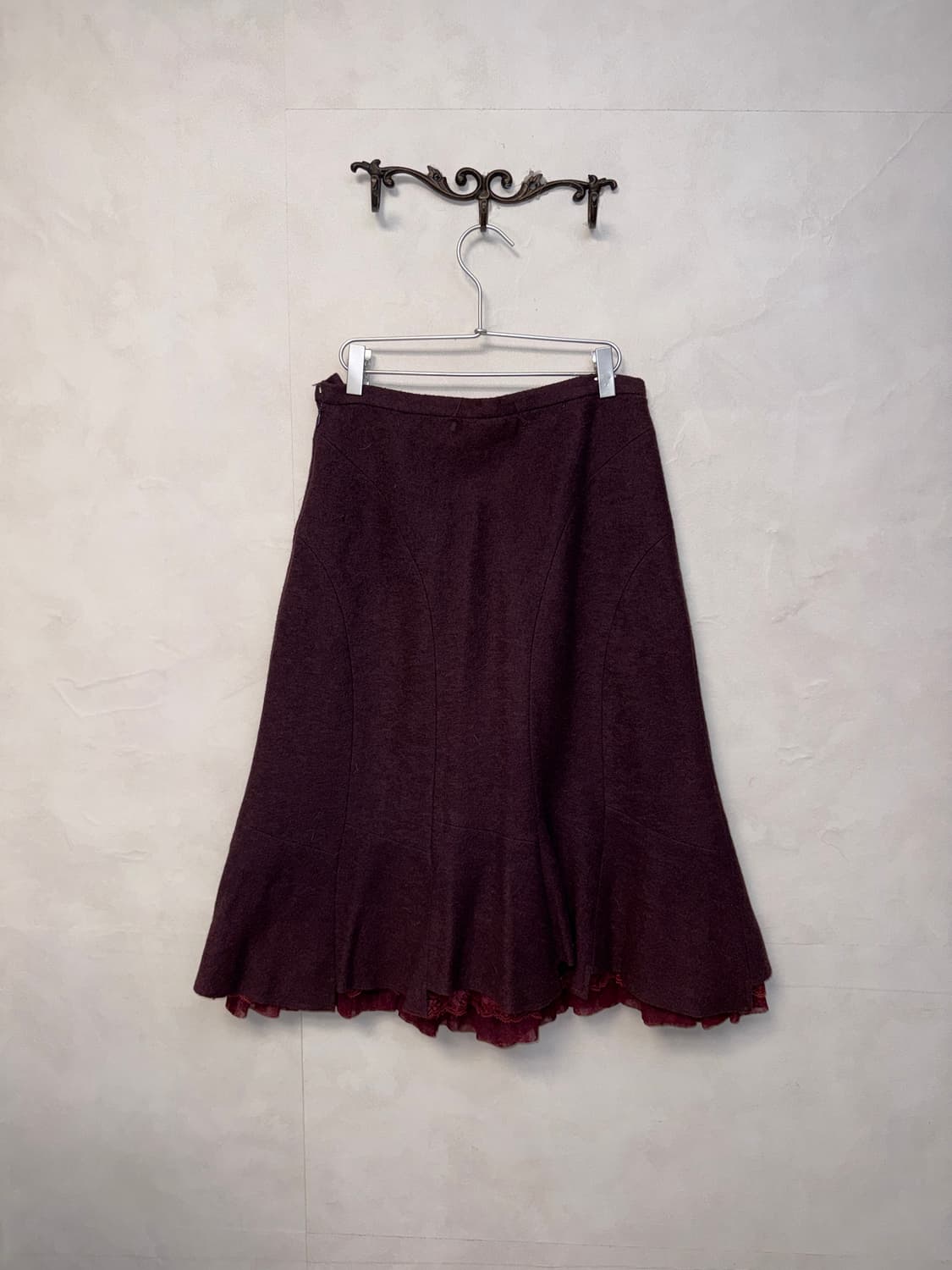 Violet wool fairy floral lace skirt 상품이미지4