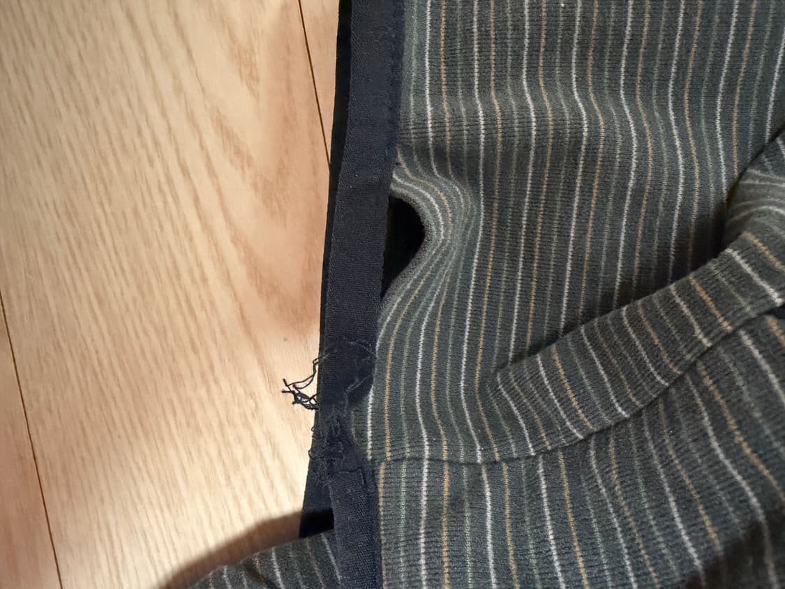 코이세이오 스트라이프 플리스 후드집업 차콜 상품이미지3