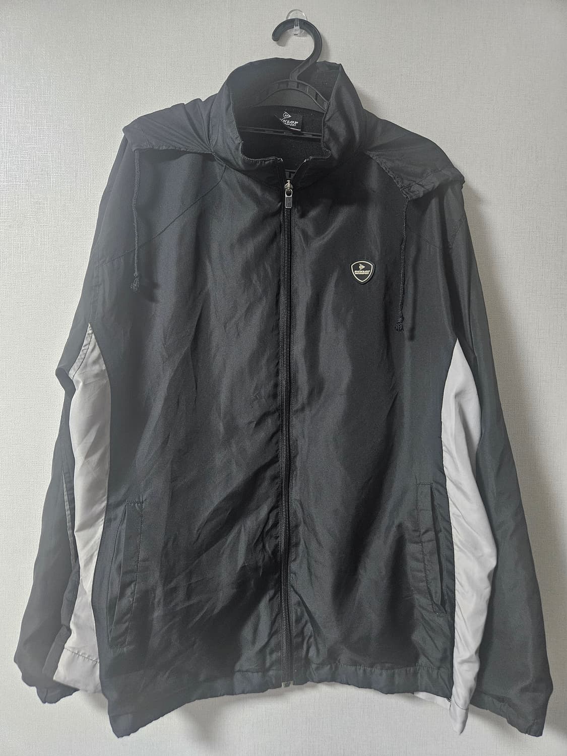 던롭 모터스포츠 바람막이 자켓 L or XL 블랙/화이트 상품이미지1